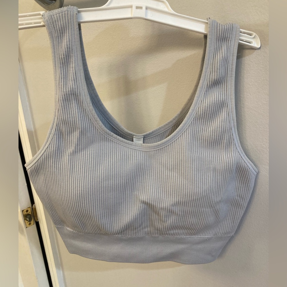 Parisian Intimates Padded light purple ribbed sports bra XL
